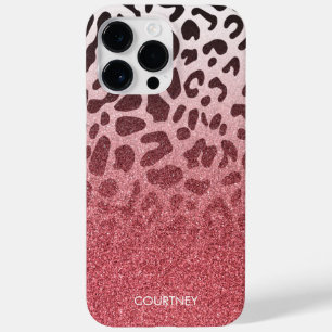 Rosa Glitter Leopard Skin