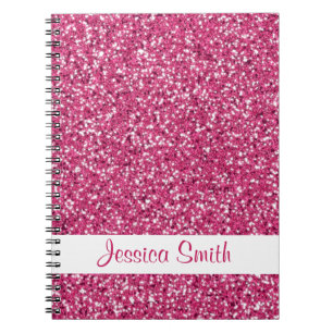 Rosa Glitter liknar och Namn Anteckningsbok