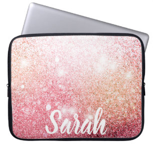 Rosa Glitter Luxury-design Laptop Fodral