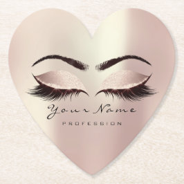 Rosa  Glitter Makeup Artist Lash Extension Underlägg Papper