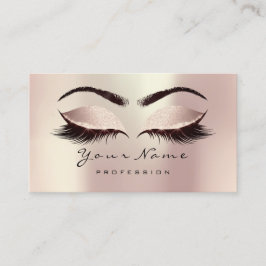 Rosa  Glitter Makeup Artist Lash Extension Visitkort