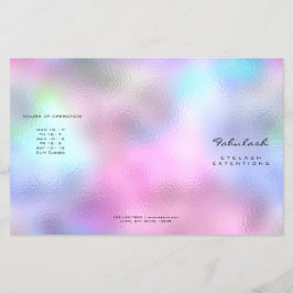 Rosa Glitter Makeup Lash Holography Blue Flygblad