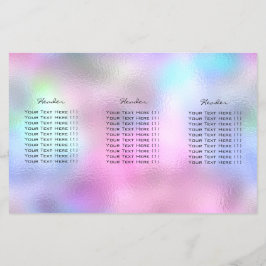 Rosa Glitter Makeup Lash Holography Blue Flygblad