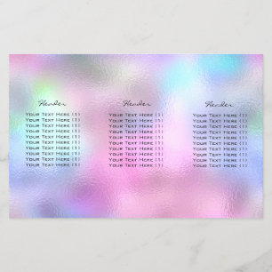 Rosa Glitter Makeup Lash Holography Blue Flygblad