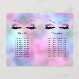 Rosa Glitter Makeup Öga Lash Prices Blå Flygblad