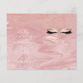 Rosa Glitter Makeup Öga Lash Prices Marble Flygblad