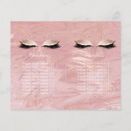 Rosa Glitter Makeup Öga Lash Prices Marble Flygblad