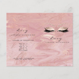 Rosa Glitter Makeup Öga Lash Prices Marble Flygblad