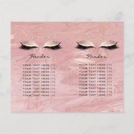 Rosa Glitter Makeup Öga Lash Prices Marble Flygblad