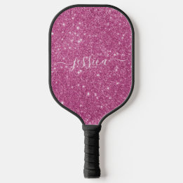 Rosa glitter-manuspaddla namn-burk