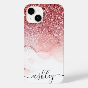 Rosa Glitter Marble