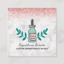 Rosa Glitter Marble Aromatreatment Business Logoty