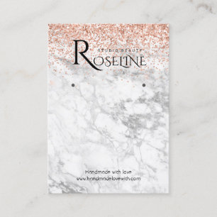 Rosa glitter marble white Logotyp Visning Ökning Visitkort