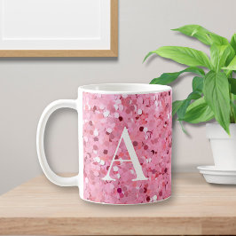 Rosa Glitter med inledande Kaffemugg