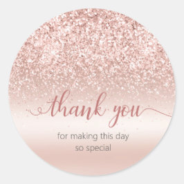  Rosa Glitter Metallic Tack Sticker Runt Klistermärke