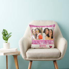 Rosa Glitter Modern Besties Best Friend Kudde