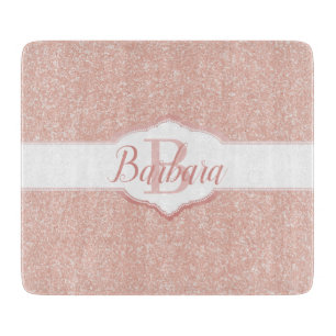 Rosa Glitter Monogram