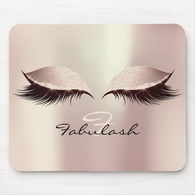 Rosa  Glitter Monogram Beauty Lash Makeup Musmatta (Framsidan)