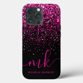 Rosa Glitter Monogram och Namn
