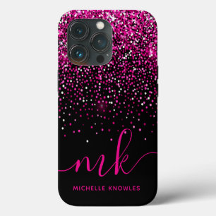 Rosa Glitter Monogram och Namn