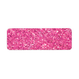 Rosa glitter mönster-etikett returadress etikett