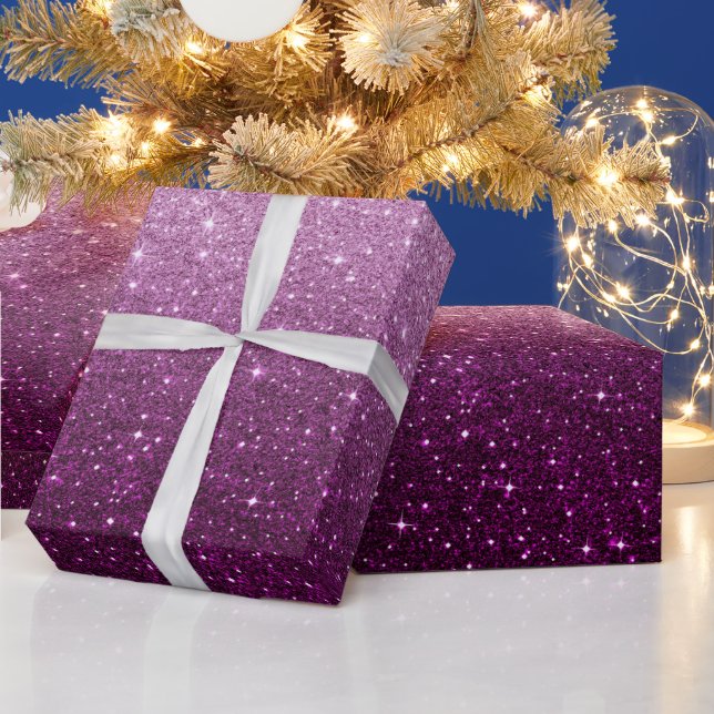 Rosa Glitter Mönster Presentpapper (Helgdagar)