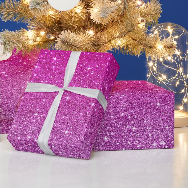 Rosa Glitter Mönster Presentpapper (Helgdagar)