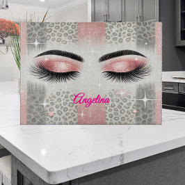 Rosa glitter ögonfransar