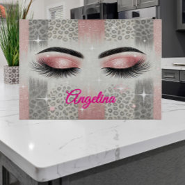 Rosa glitter ögonfransar
