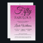 Rosa Glitter Ombre 50 och FABULOUS 50:e födelsedag Inbjudningar<br><div class="desc">Firar att du vrider 50 år i stil med den här moderna 50-årsdesignen på en shock rosa-glitter-bakgrund, en 50-årsinbjudan till chicen som du bara kan anpassa och skicka ut för din 50-födelsedagsfests firande. De femtio och fantastiska ord ställs in med hjälp av modern manusetik och typografi. Om du behöver hjälp...</div>