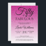 Rosa Glitter Ombre 50 och FABULOUS 50:e födelsedag Inbjudningar<br><div class="desc">Firar att du vrider 50 år i stil med den här moderna 50-årsdesignen på en shock rosa-glitter-bakgrund, en 50-årsinbjudan till chicen som du bara kan anpassa och skicka ut för din 50-födelsedagsfests firande. De femtio och fantastiska ord ställs in med hjälp av modern manusetik och typografi. Om du behöver hjälp...</div>