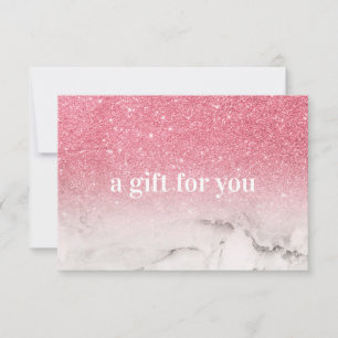 Rosa Glitter Ombre Marble Salon Makeup Boutique