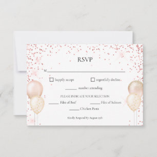 Rosa Glitter OSA kort