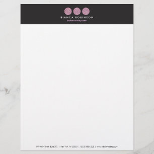 Rosa Glitter Palette for Freelance Makeup Artist Brevhuvud