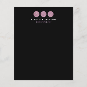 Rosa Glitter Palette for Freelance Makeup Artist Flygblad