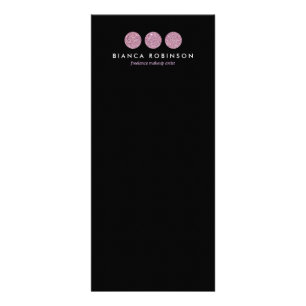 Rosa Glitter Palette for Freelance Makeup Artist Reklamkort