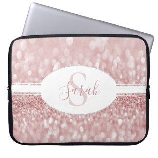 Rosa Glitter personalisera Laptop sleeve