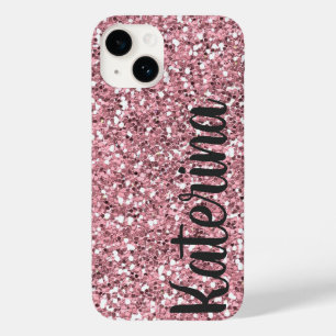 Rosa glitter personlig med ditt namn. Fodral-Mat