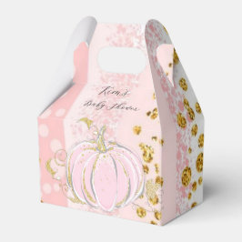 Rosa Glitter Pumpkin Girl Baby Shower Presentaskar