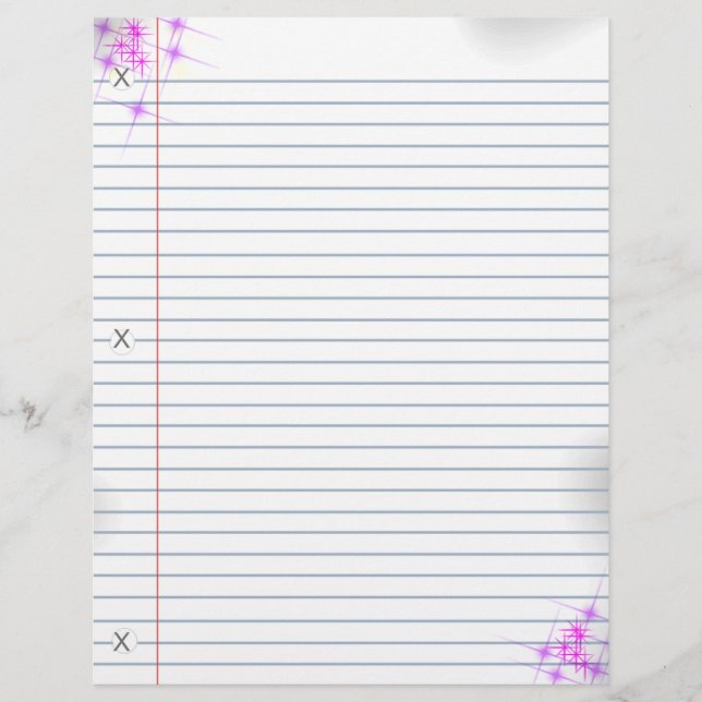 Rosa Glitter Punk-anteckningsbok Papper (Framsida)