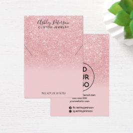 Rosa glitter-regnbågssaftens visning visitkort