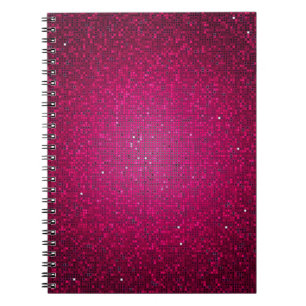 Rosa Glitter Sequin Disco Glitz Spiral bärbar dato Anteckningsbok