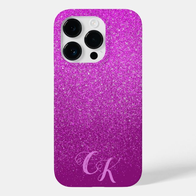 Rosa Glitter Shimmer Personlig Phone Case (Baksida)