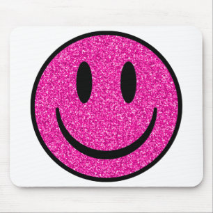 Rosa Glitter sjömil Ansikte Musmatta