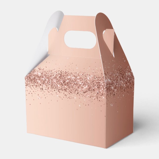 Rosa Glitter Skapar din egen favoritruta Presentaskar (Framsidan Sidan)