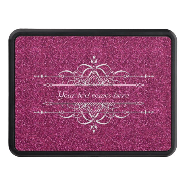 Rosa glitter skydd för dragkrok (Framsidan)