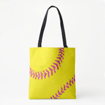 Rosa Glitter Softball Stitches