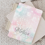 Rosa Glitter Söt Bokeh Mönster iPad Mini Skydd<br><div class="desc">Anpassa enkelt den här söt rosan vid glitter mönster med ditt eget namn och/eller monogram.</div>