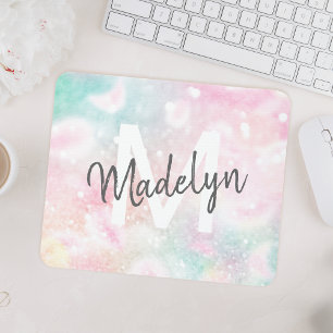 Rosa Glitter Söt Bokeh Mönster Musmatta