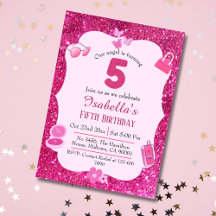 Rosa glitter, söt, pulserande, 5-årsdag